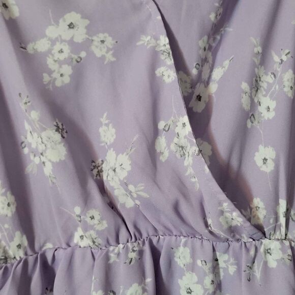 Women's Size XS Pleione Lavender Sleeveless Blouse Floral Print - Picture 2 of 5